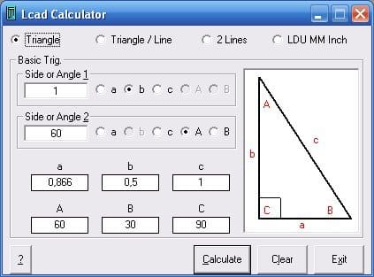 calcul triangle rectangle