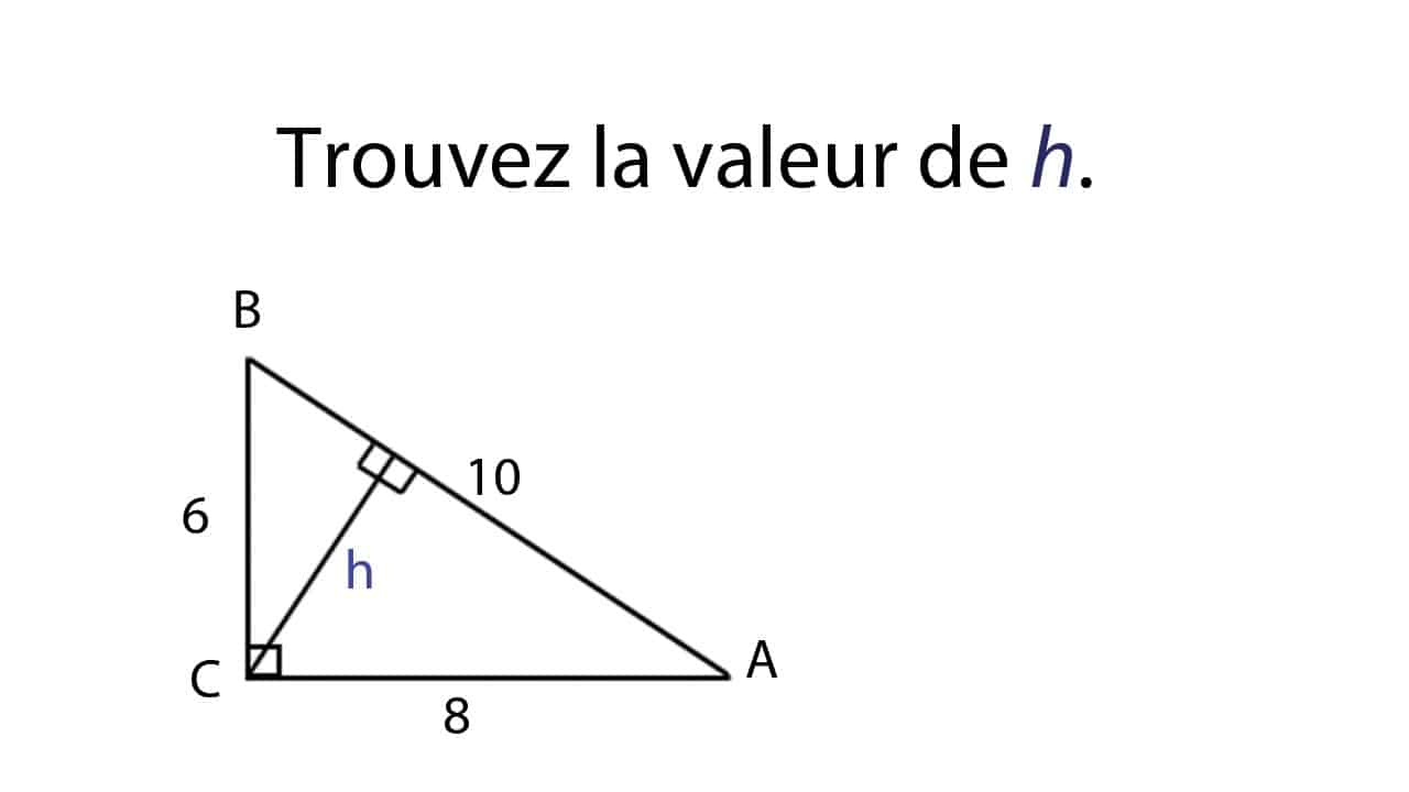 comment calculer la hauteur d un triangle